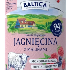 Baltica Jagnięcina z Malinami 400 g – Karma Mokra pies dorosły