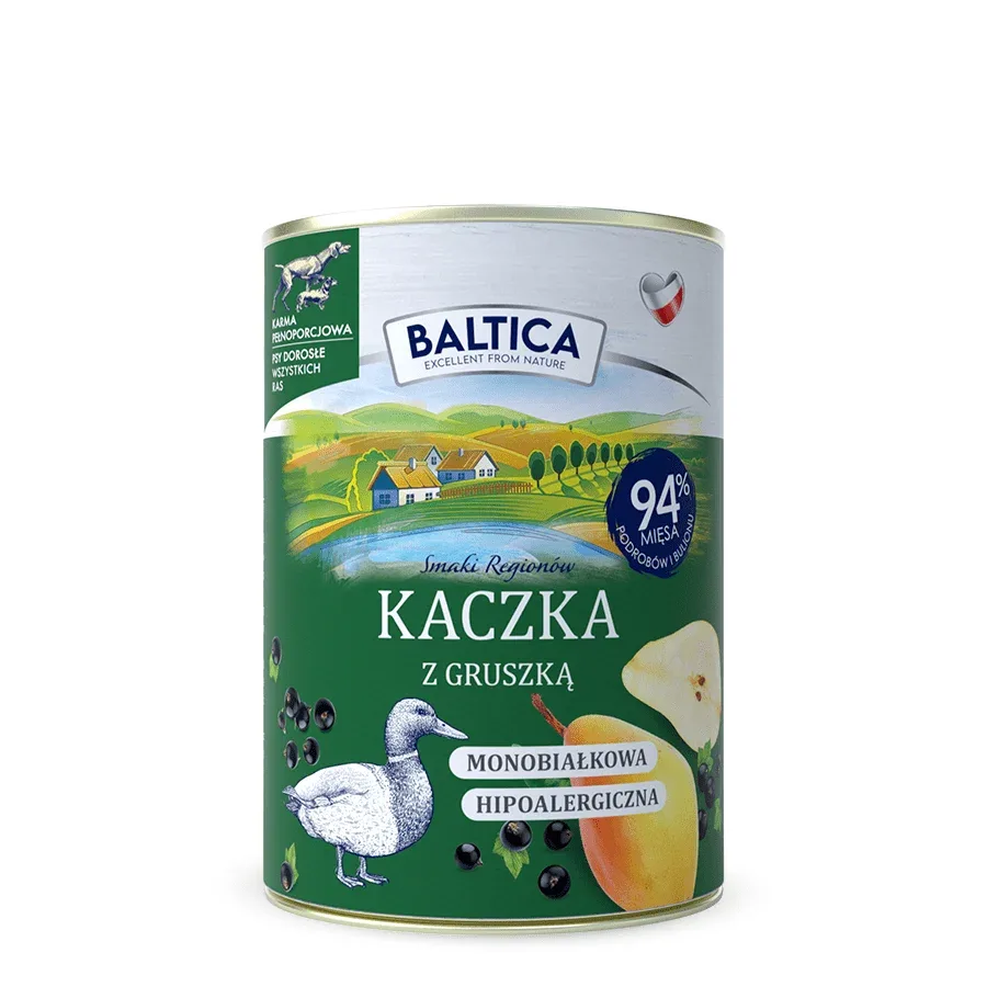 Baltica Kaczka z Gruszką Karma Mokra 12×400 g - Image 2