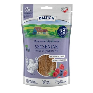 Baltica Mięsne Paski Szczeniak z indykiem dla psa 90g