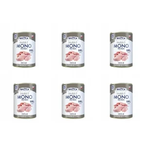 Baltica Monoprotein Królik z Prebiotykami dla psa Puszka 6 x 400g