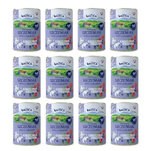 Baltica Szczeniak Indyk z Królikiem Karma Mokra 12×400 g