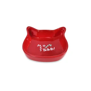 Barry King Miska ceramiczna dla kota Ho Ho Ho czerwona