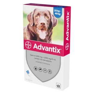 Bayer Advantix Spot-on 25-40 kg na kleszcze i pchły