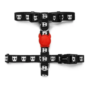 Bezuciskowe szelki typu guard wzór czaszki Skull XS