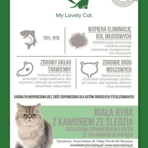 Bezzbożowa karma dla kota biała ryba z kawiorem 1,5 kg My Lovely Cat