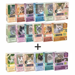 Bozita Feline Mix Smaków Mokra Karma Dla Kota 12+6 Gratis