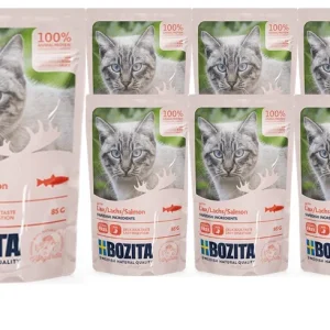 BOZITA Kawałki w sosie z łososiem (saszetka) 12x85g