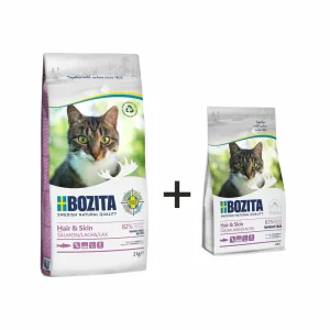 BOZITA kot Hair & Skin Wheat Free Salmon 2kg + 400g gratis