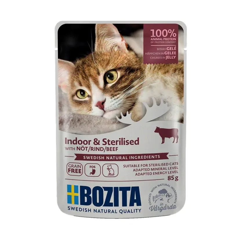 BOZITA kot Indoor & Strilised Wołowina 85g