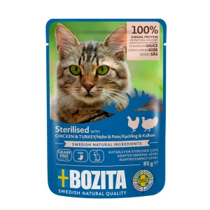 BOZITA kot Strilised kawałki w sosie Kurczak Indyk 85g