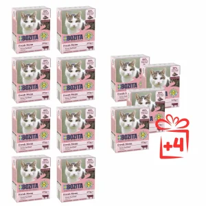 BOZITA kot Wołowina w sosie 370g – Zestaw 8 sztuk + 4 gratis!
