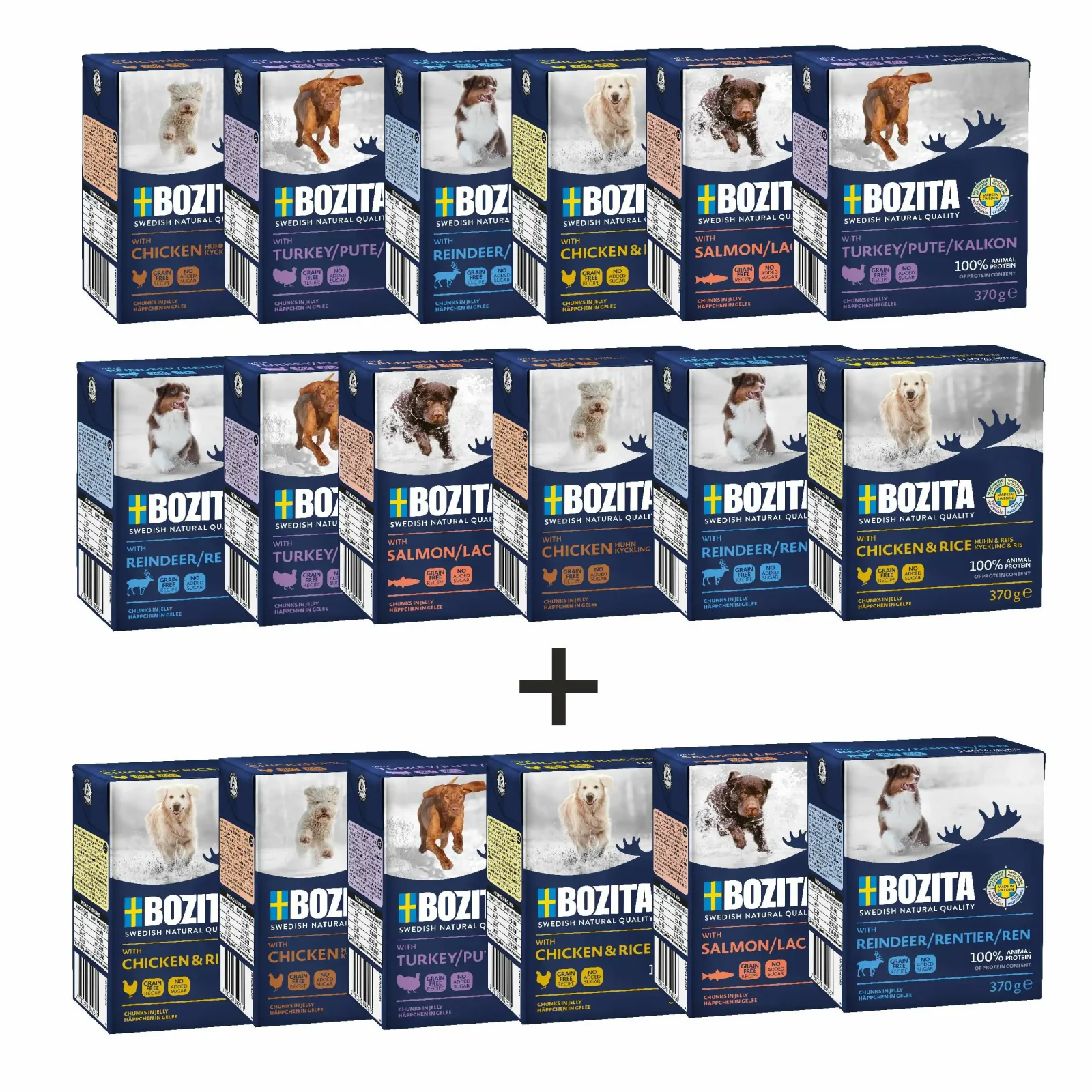 Bozita Mix Smaków Mokra Karma Dla Psa 12+6 Gratis
