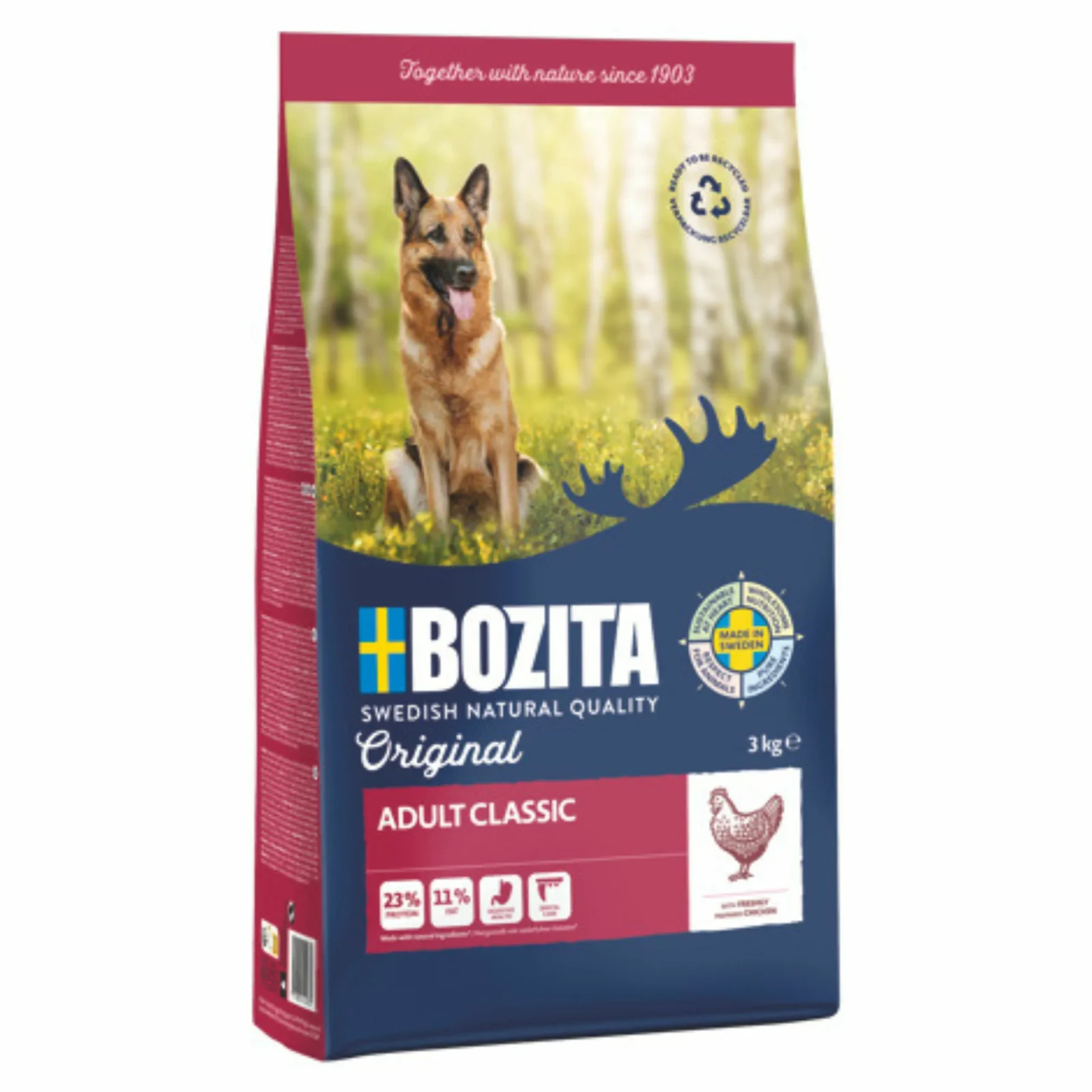 BOZITA Original Adult Classic 3kg gratis