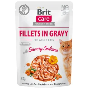 Brit Care Cat GF Savory Salmon Łosoś Sos 85g