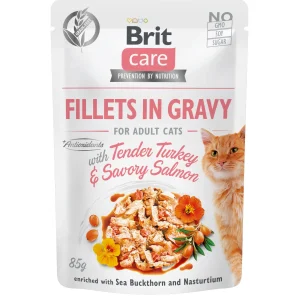 Brit Care Cat GF Turkey Salmon Indyk Łosoś Sos 85g