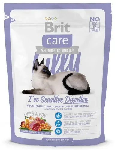 Brit Care Cat New Lilly I’ve Sensitive Digestion Lamb & Salmon 400g