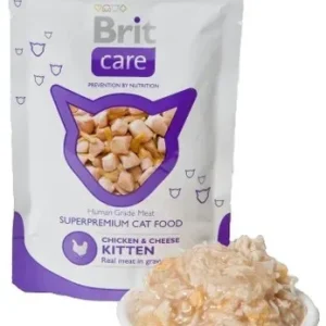 Brit Care Cat Pouch Chicken & Cheese Kitten – Kurczak i Ser saszetka 80g