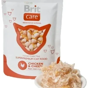 Brit Care Cat Pouch Chicken & Cheese – Kurczak i Ser saszetka 80g