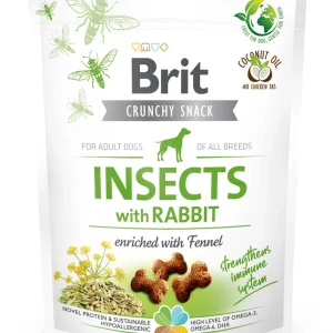 BRIT CARE Dog Crunchy Cracker Insects rich in Rabbit 200g