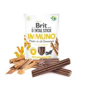 BRIT CARE Dog Dental Stick Immuno with Probiotics & Cinnamon 7szt (251g)
