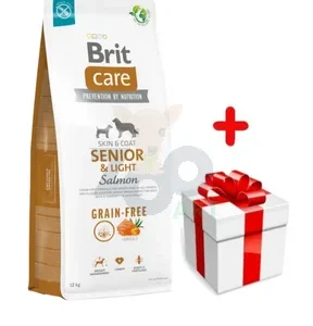 BRIT CARE Dog Grain-free Senior & Light Salmon 12kg + niespodzianka dla psa GRATIS!