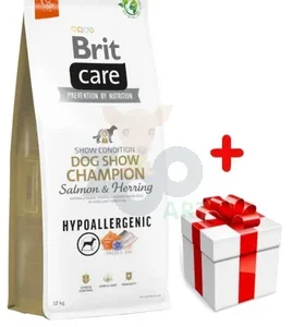 BRIT CARE Dog Hypoallergenic Dog Show Champion Salmon & Herring 12kg + niespodzianka dla psa GRATIS!