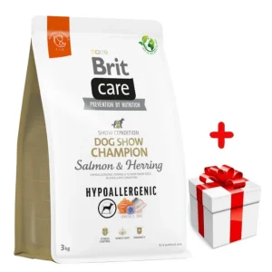 BRIT CARE Dog Hypoallergenic Dog Show Champion Salmon & Herring 3kg + niespodzianka dla psa GRATIS!