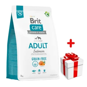 BRIT CARE Grain-free Adult Salmon 3kg + niespodzianka dla psa GRATIS!