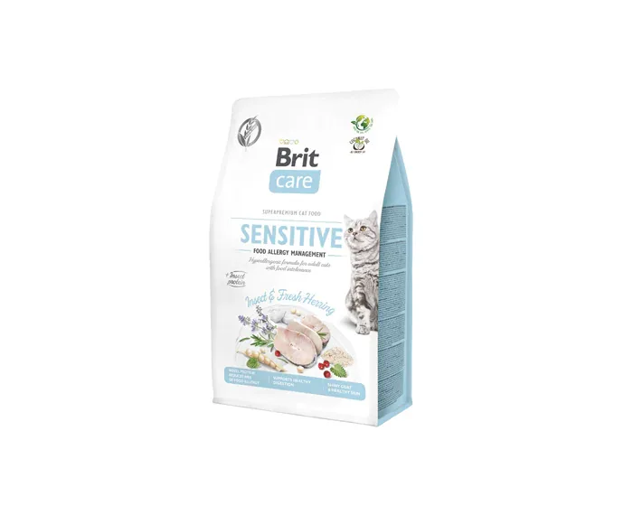 BRIT CARE kot Sensitive Grain-Free Insect Herring 2kg