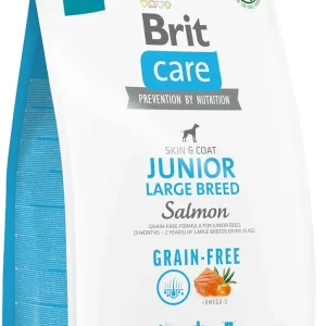 BRIT CARE pies Grain Free Junior Large Breed Salmon 3kg