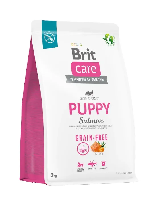 BRIT CARE pies Grain Free Puppy Salmon 3kg