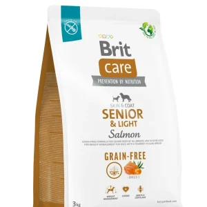 BRIT CARE pies Grain Free Senior&Light Salmon 3kg