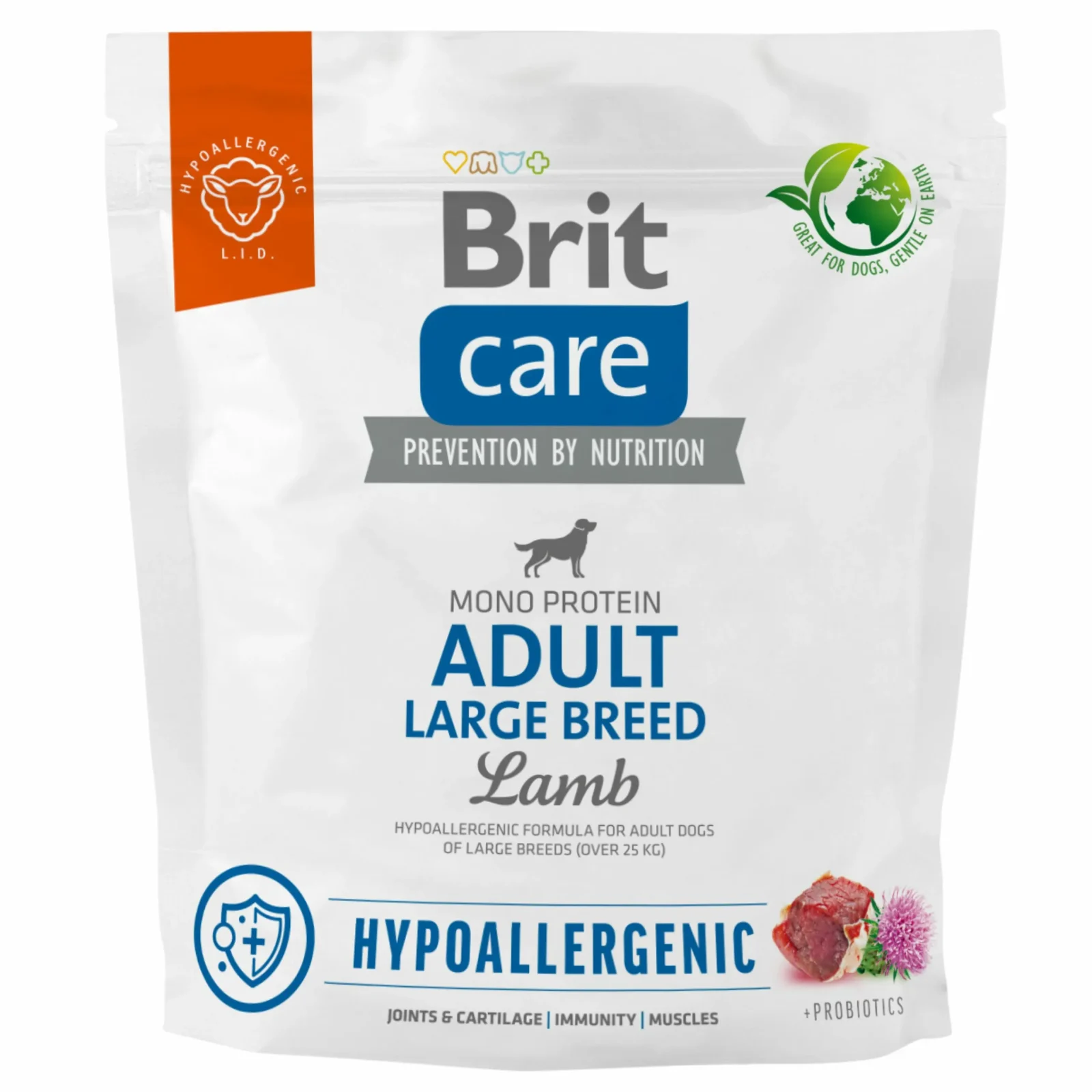 BRIT CARE pies Hypoallergenic Adult Large Lamb 1kg