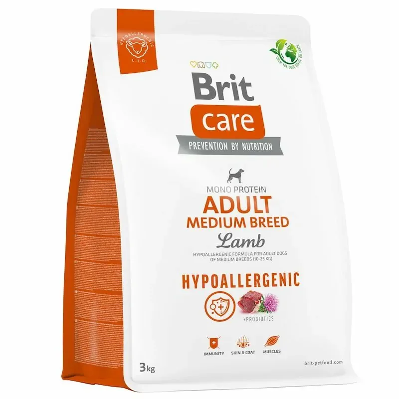 BRIT CARE pies Hypoallergenic Adult Medium Lamb 3kg