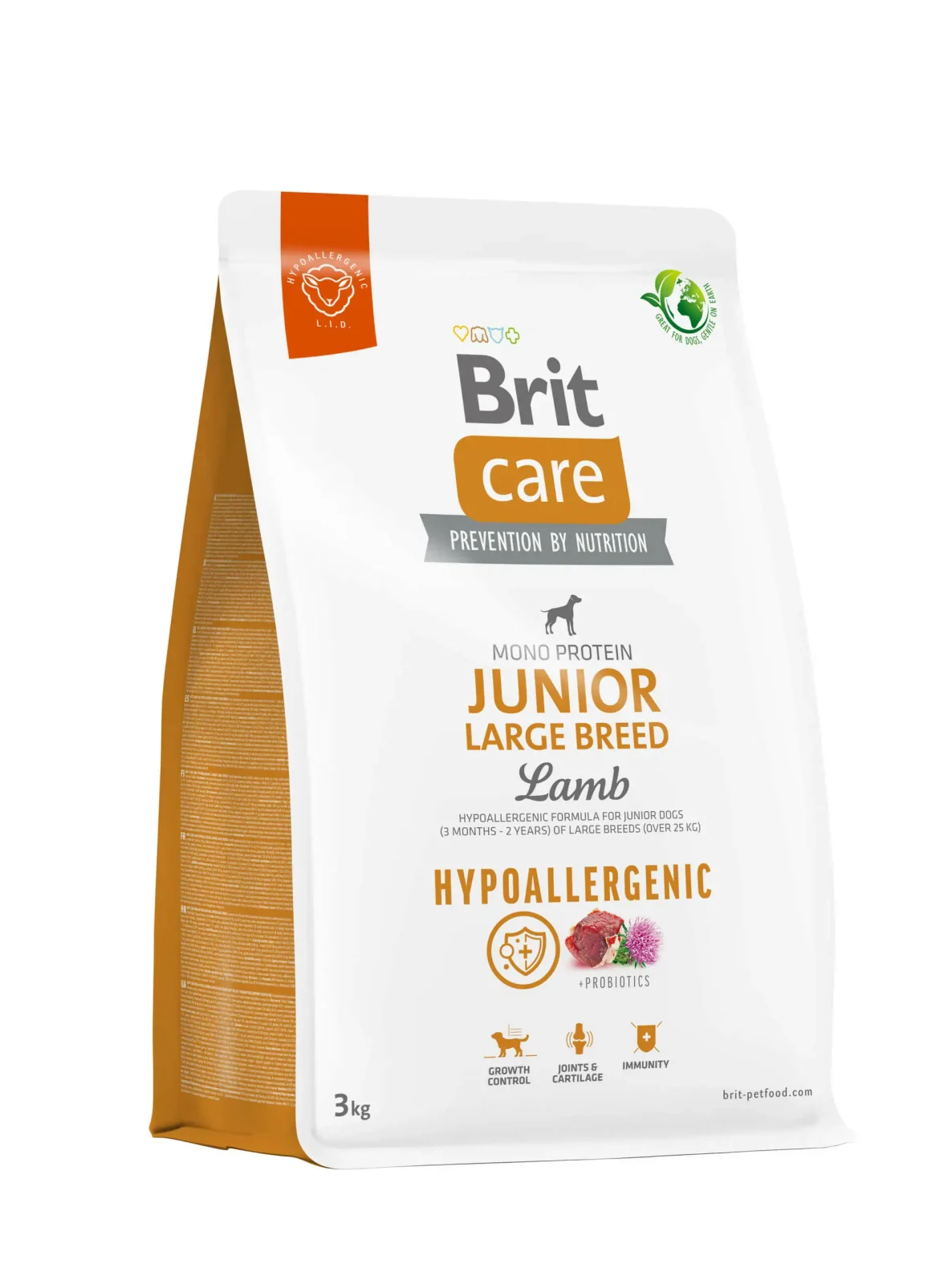BRIT CARE pies Hypoallergenic Junior Large Lamb 3kg