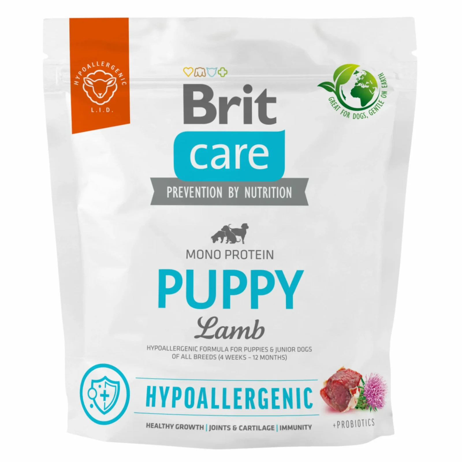 BRIT CARE pies Hypoallergenic Puppy Lamb 1kg