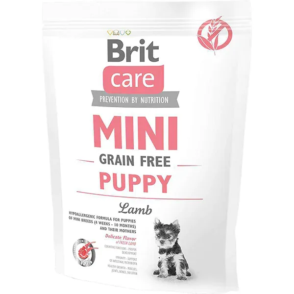 BRIT CARE pies Mini Grain Free Puppy Lamb 400g