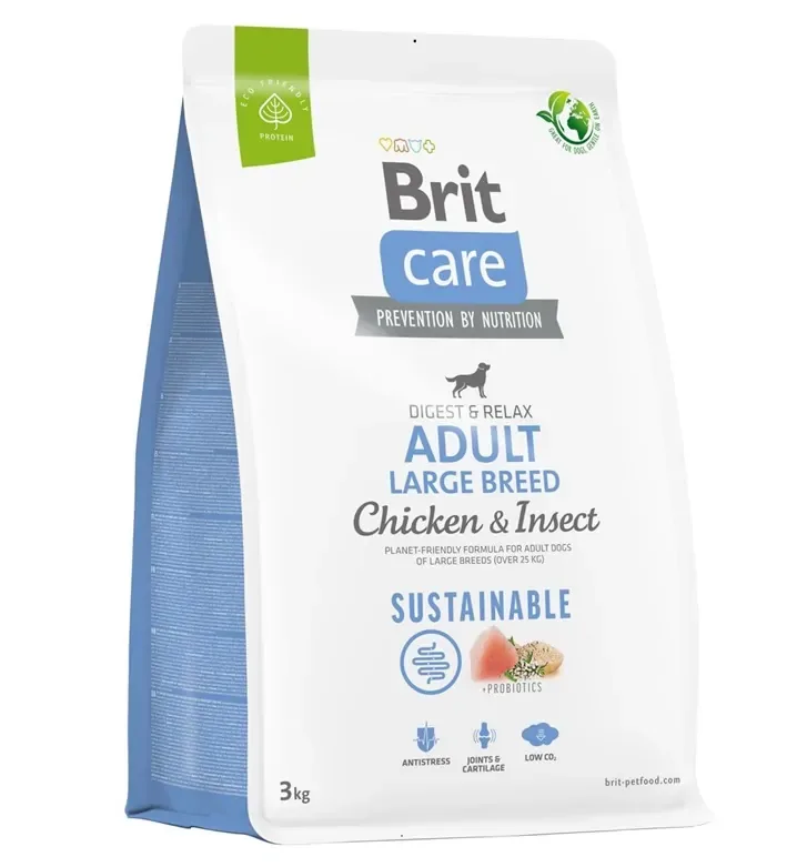 BRIT CARE pies Sustainable Adult Large Chicken Insect 12kg