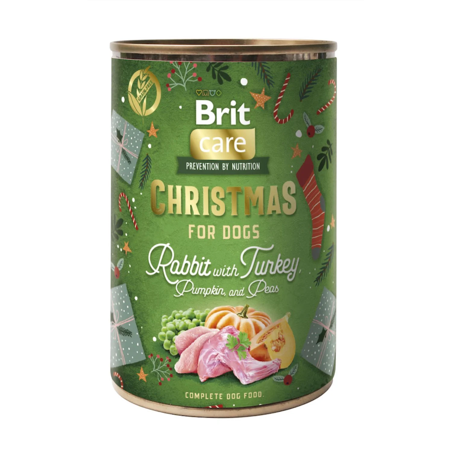 Brit Christmas Dog Rabbit with Turkey, Pumpkin and Peas – Królik 400g