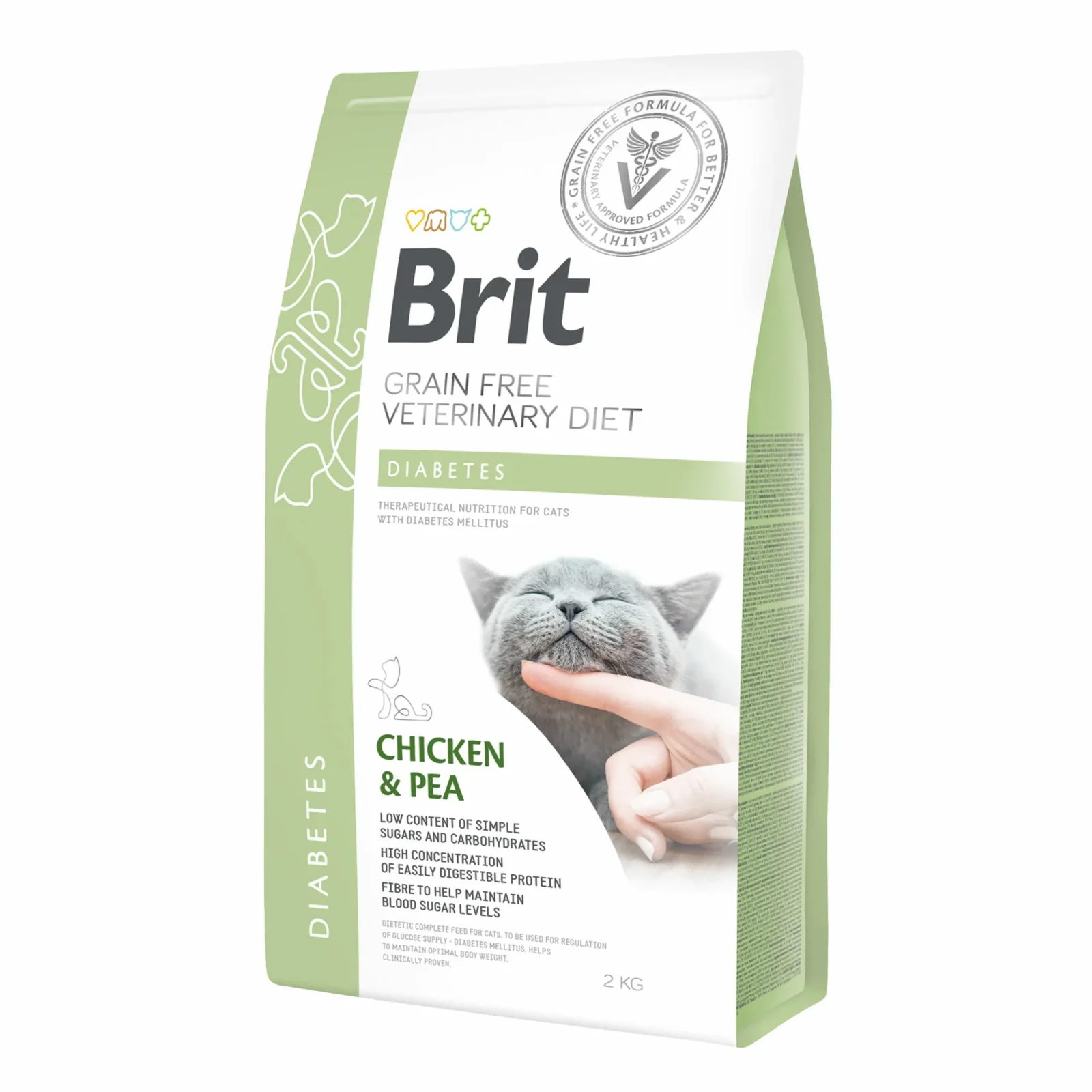 BRIT Grain Free Veterinary Diet Cat Diabetes 2kg