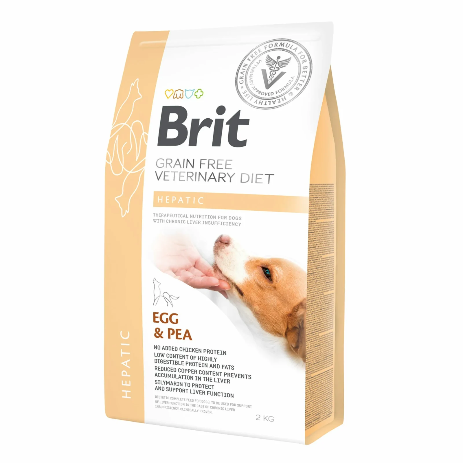 BRIT Grain Free Veterinary Diet Dog Hepatic 2kg