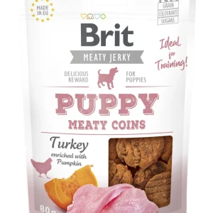 BRIT Jerky Snack Turkey Meaty Coins for Puppies 80g
