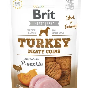 BRIT Jerky Snack Turkey Meaty Coins with Pumpkin 80g
