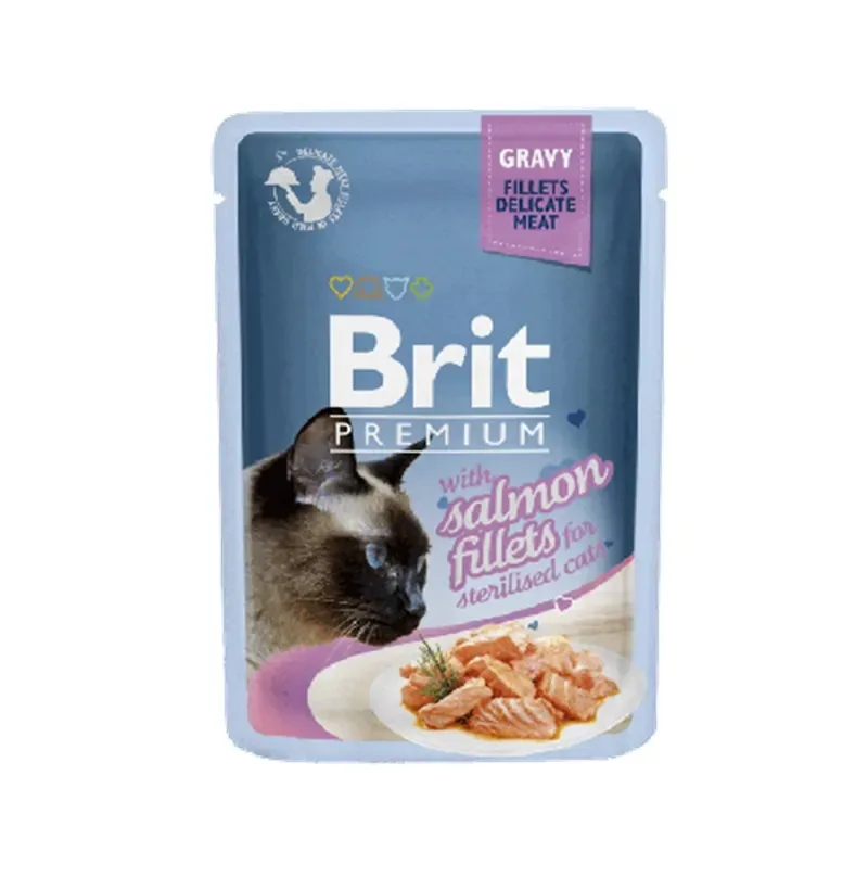 BRIT kot Gravy Sterilised Fillets Salmon 85g