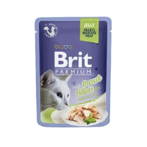 BRIT kot Jelly Fillets with Trout 85g