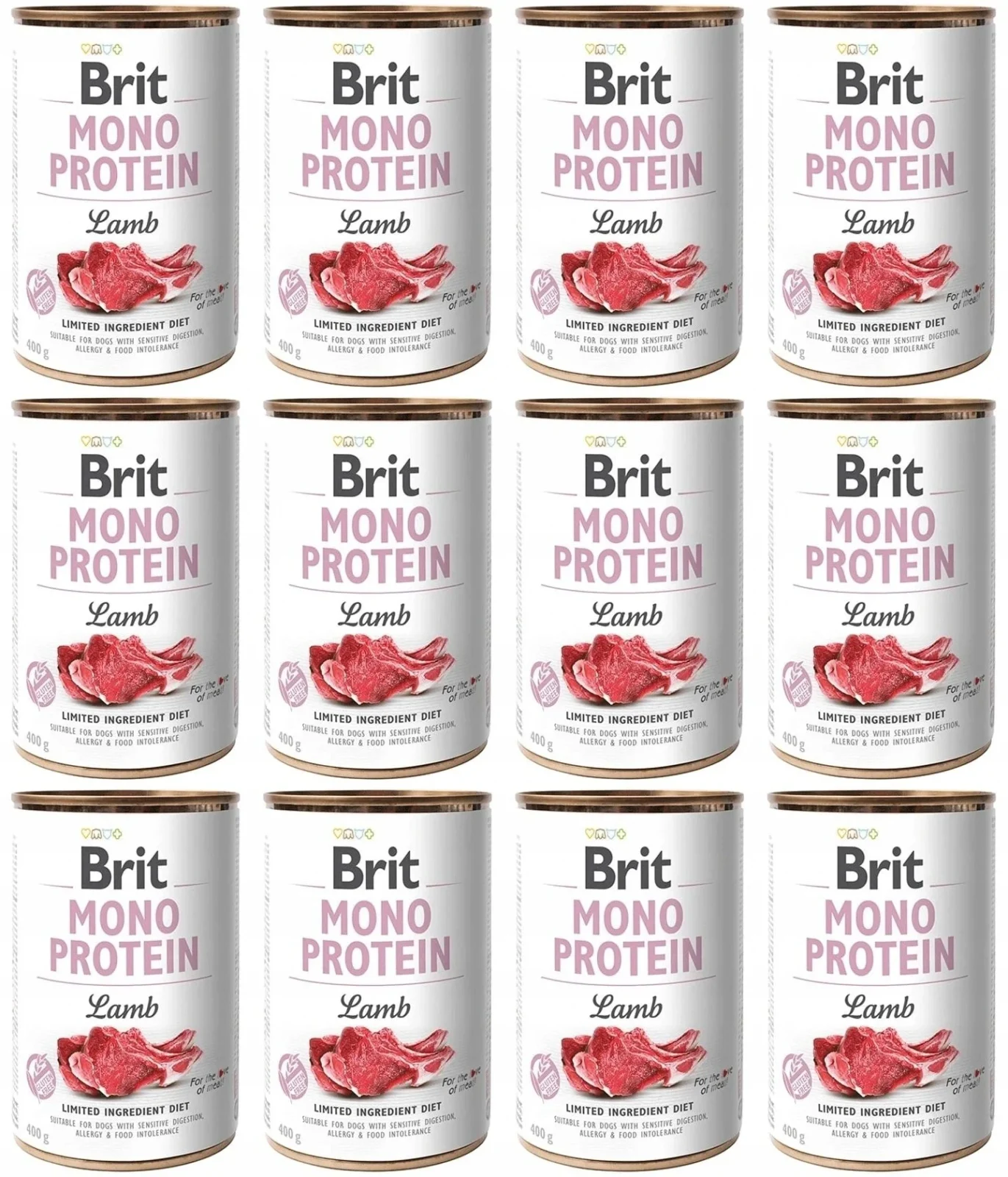 Brit Mono Protein Lamb 12x400g monobiałkowa mokra karma z Jagnięciną PSY