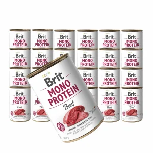BRIT MONO PROTEIN Mokra Karma Dla Psa Beef Wołowina 24x400g
