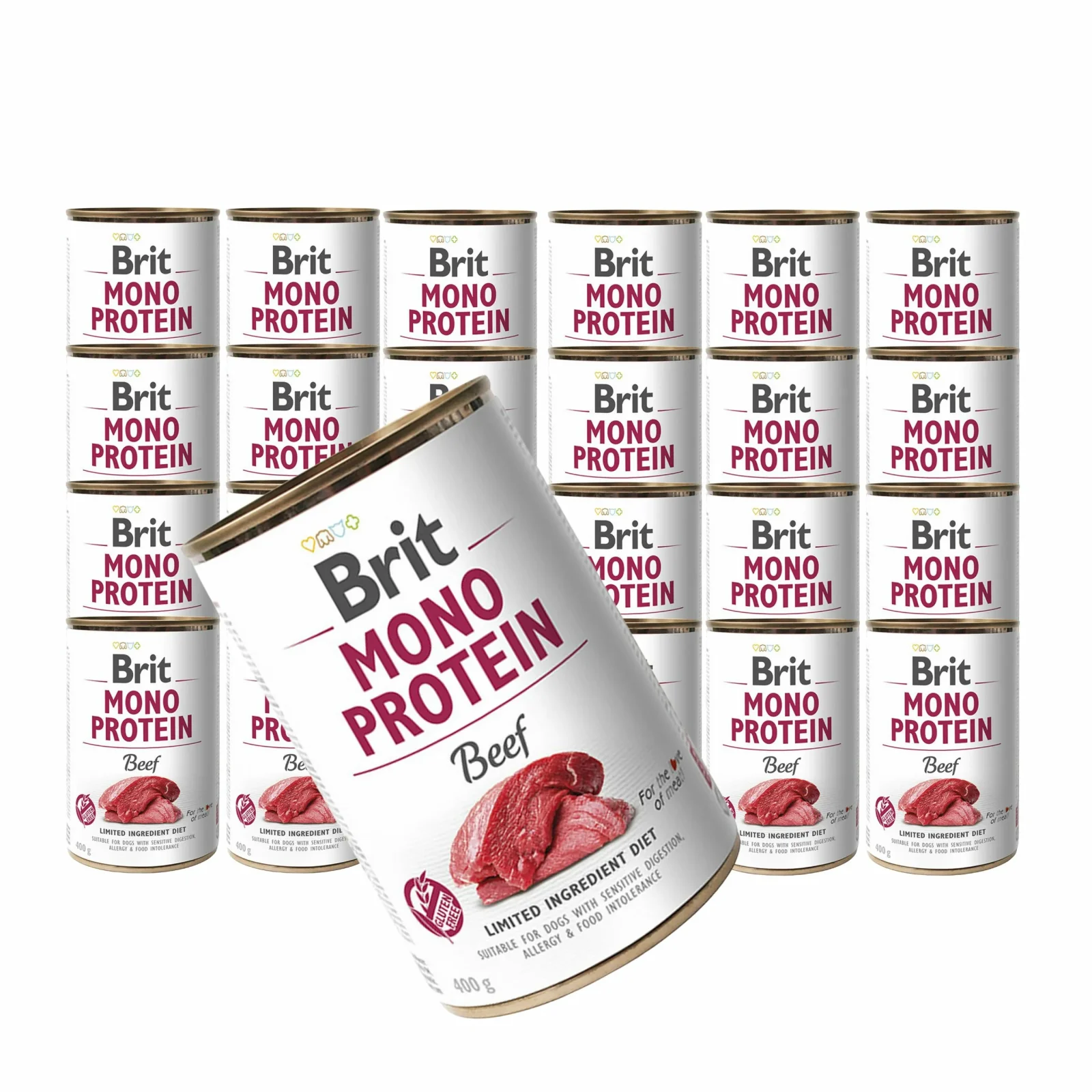 BRIT MONO PROTEIN Mokra Karma Dla Psa Beef Wołowina 24x400g
