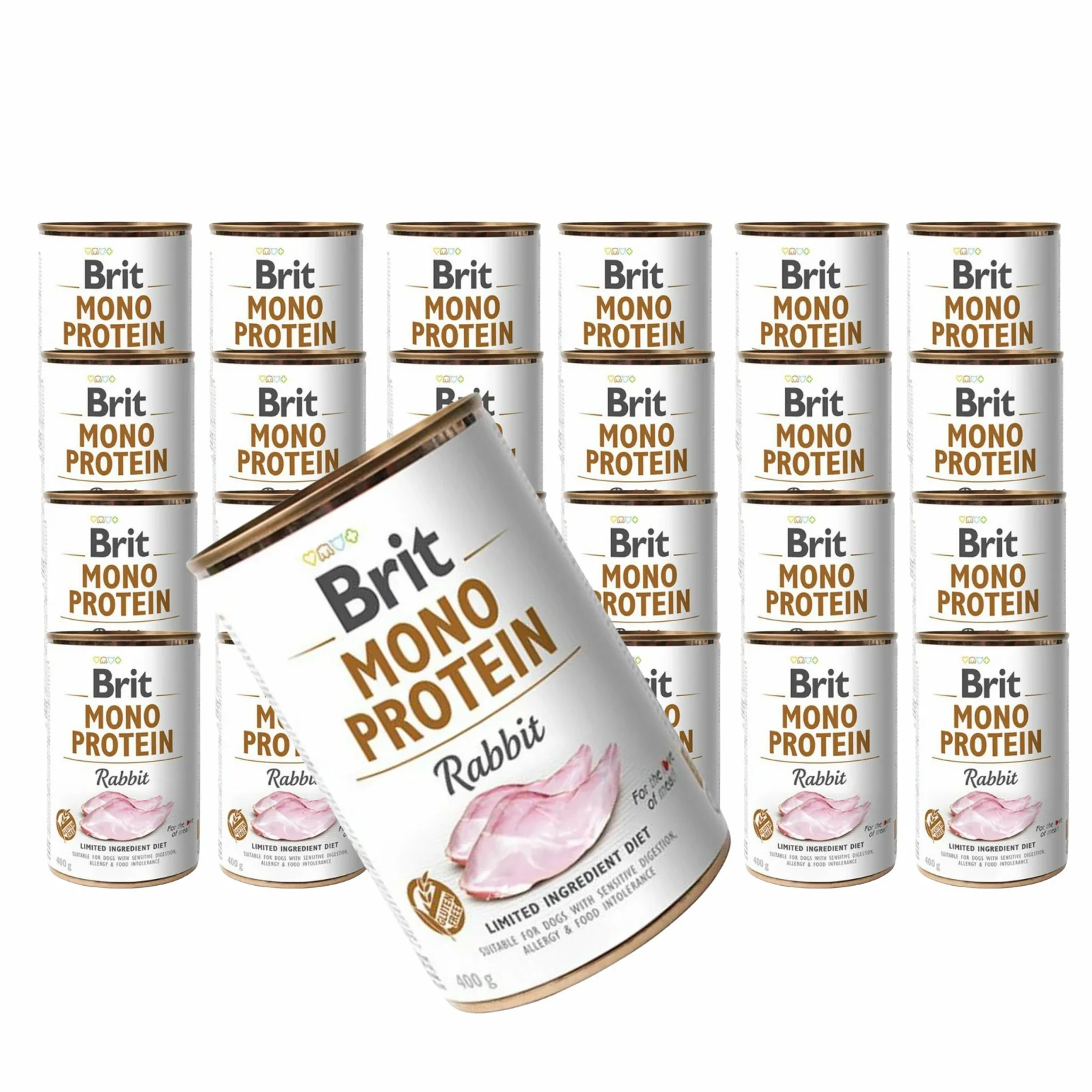 BRIT MONO PROTEIN Mokra Karma Dla Psa Rabbit Królik 24x400g