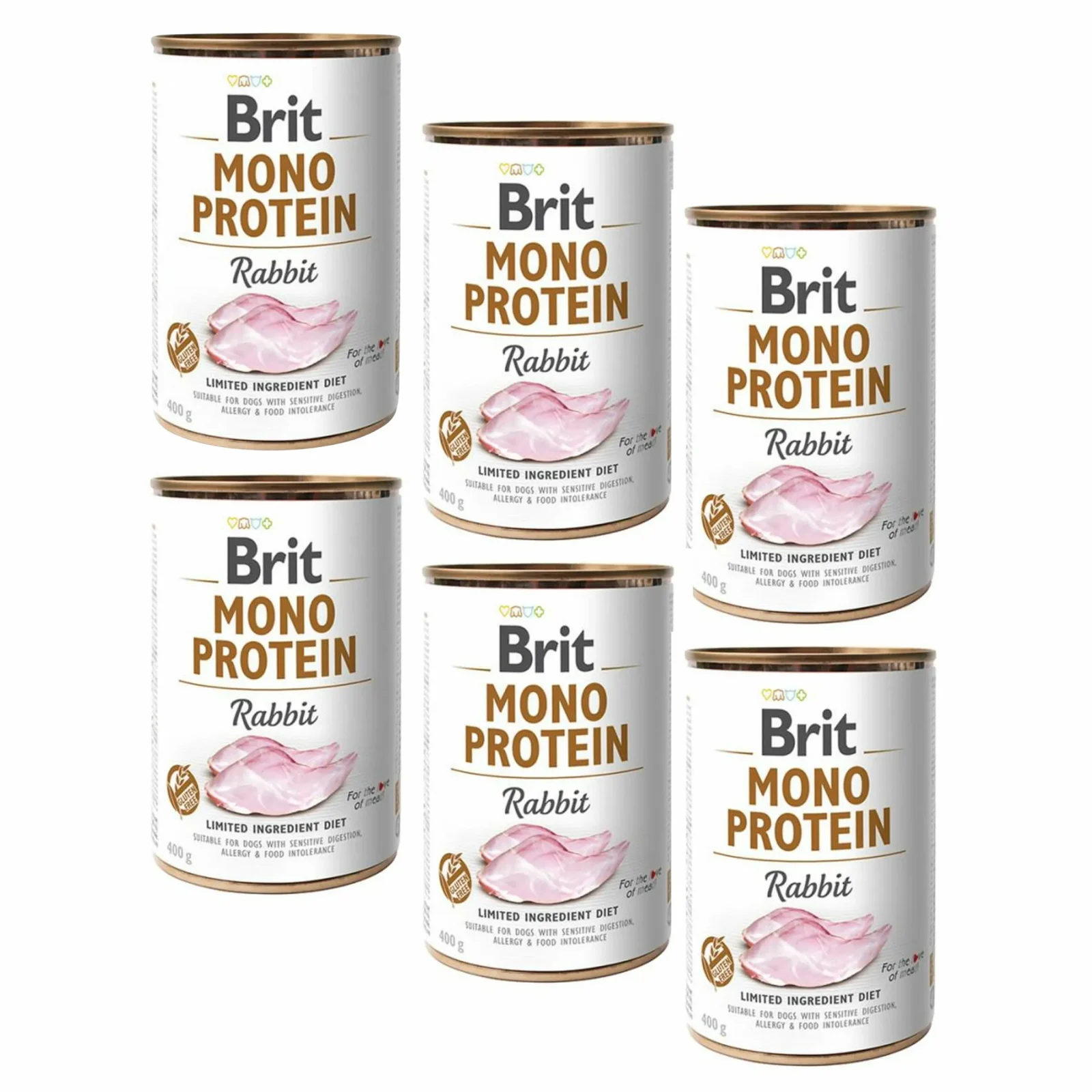 BRIT MONO PROTEIN Mokra Karma Dla Psa z Królikiem 6x400g